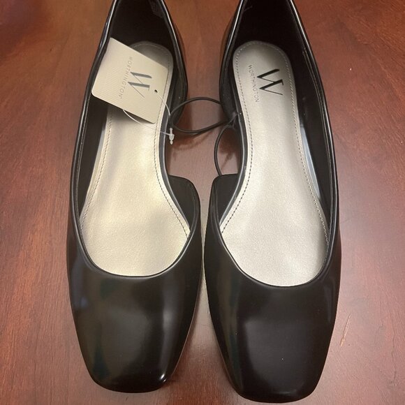Worthington Women's Faith Square closed Toe Ballet Flats, Black, NWT, Size 8.5 - Picture 1 of 4